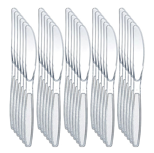 Reusable plastic knives - reusable, clear