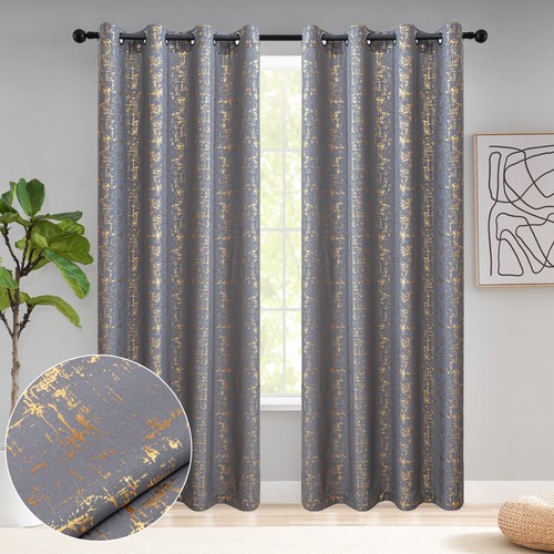 Gold foil print linen textured - gold,