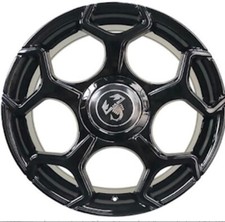 4 Gloss Black 16" Fiat 500