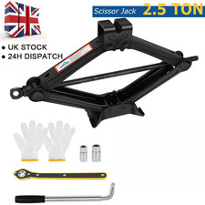 Scissor Jack Set 2.5 Ton Car Auto Jack Kit with Hand Crank Wrench Lug Wrench UK
