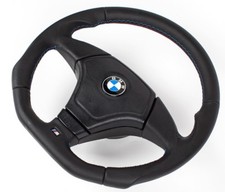 Exchange tuning flattened leather steering wheel BMW E34 E36 E39 Z3 steering wheel with airbag