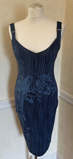 Isabel De Pedro Blue & Navy Jersey Dress UK Size 10 BNWT RRP £165 Stunning