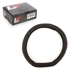 Steering Wheel Cover Ø 38x9 CM 15x3, 5 Inch Black Grey for Mitsubishi