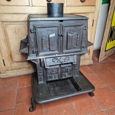 Rare Wee Ben Tailors Stove Antique Black Cast Iron Stove Ornate Design English