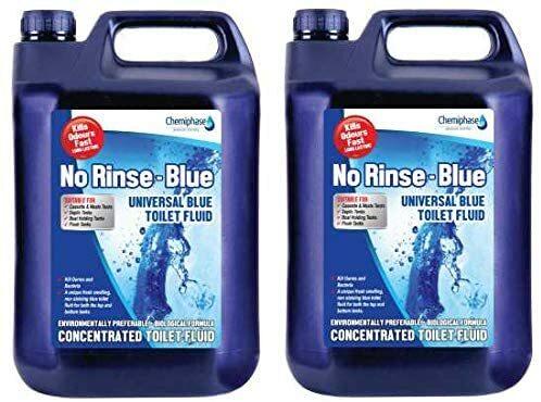Blue chemical toilet - blue,