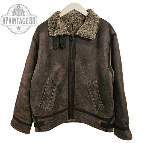 Vintage brown shearling - vintage,