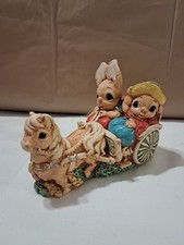 Woodlander "Pony &trap"  Stoneware Ornament Figurine Hand Painted