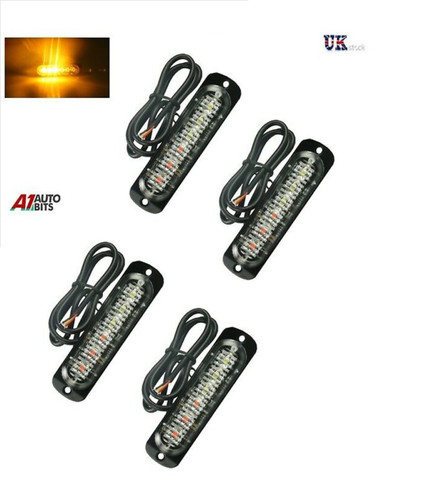 12v 24v led amber - 4x,