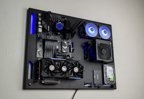 Wall computer case - wall, case,