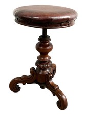 Victorian Piano Stool Carved