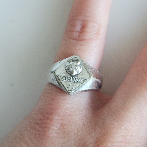 Size vintage silver - tone, cub