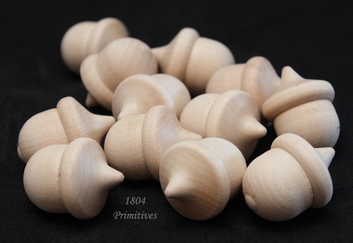 Unfinished wood acorns - 24, ~
