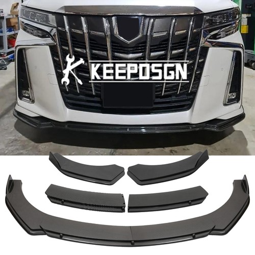 Carbon look front bumper lip - front,