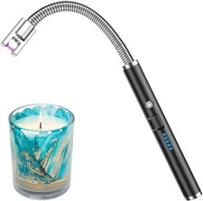 Electric Lighter USB Rechargeable Windproof Candle Lighter Flexible Neck Lighter