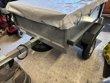 Trigano Car Trailer 1.7 X 1.2 With Spare Wheel And Cover