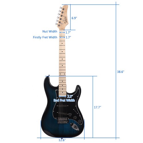 Glarry gst electric - glarry, guitar