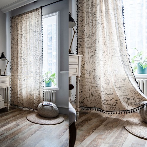 Vintage print curtain - print, for