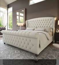 Luxury Tulip Wing Sleigh Bed