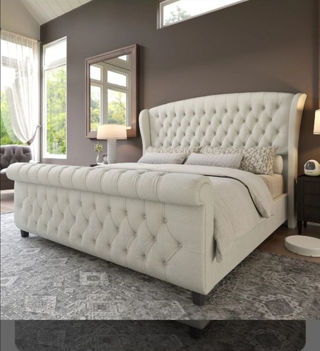 Luxury tulip wing sleigh bed - tulip,