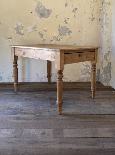Antique solid pine table - antique,