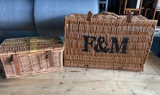 Fortnum Mason Wicker Storage Hamper Basket Large with Another Similar Basket