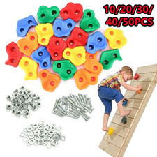 Kids Climbing Stones Rocks Bolt On Climbing Frame Climbing Wall Grips Mix-color