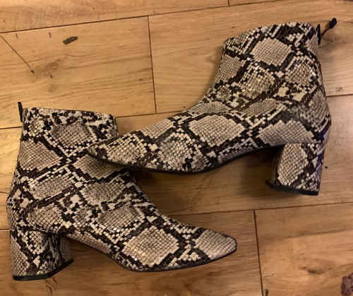 Mango snakeskin ankle boots - mango,