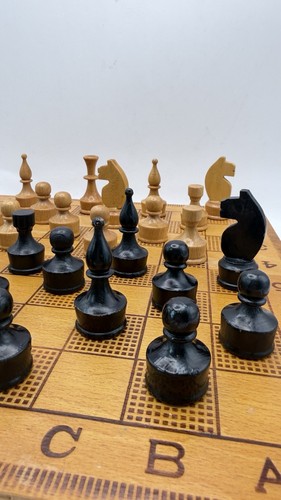 Vintage wooden chess - vintage, &