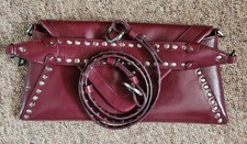 Zara Genuine Leather Burgundy