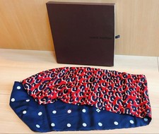 Louis Vuitton Silk Leopard Polka Dot Snood Scarf Used