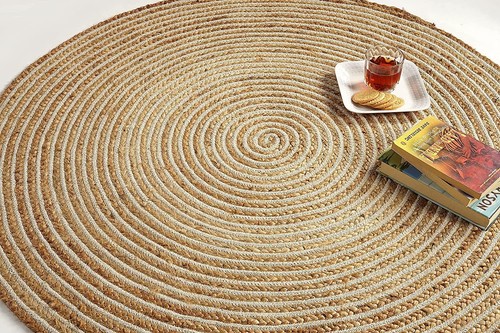 Gruhum jute cotton area rug - area,