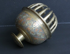 Large Vintage Indian Brass Elephants Claw Temple Bell