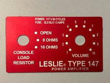Leslie Speaker 147 amp label -