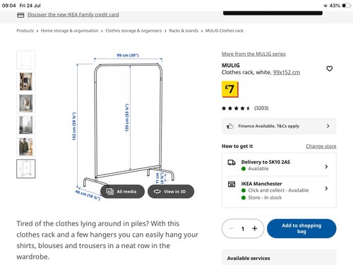Ikea mulig clothes rack - ikea, in