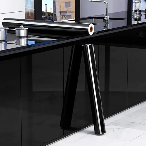 Black gloss self adhesive - black,