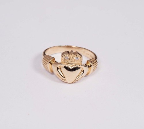 14k yellow gold - 14k, claddagh