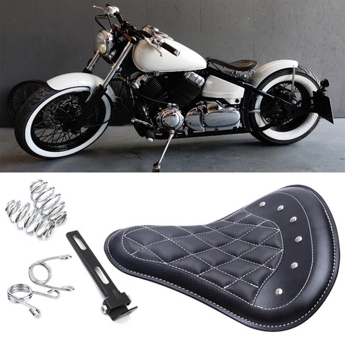 Motorcycle leather solo seat - motorcycle,