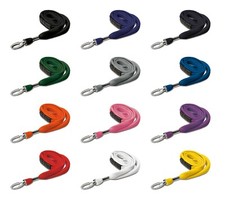 Plain Lanyard Neck Strap Premium Metal Clip For ID Card Badge Holder  - FREE P&P