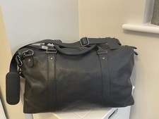 Lloyd Baker Black leather "Walter" travel overnight bag, new with tags