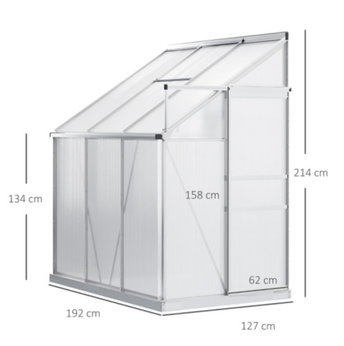 4ft lean to polycarbonate - lean,