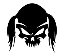 Woman Skull Motorcycle Sticker