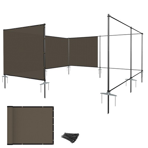 6ft brown privacy fence screen - privacy,