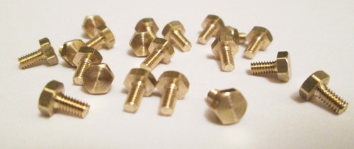 Metric brass hexagon - hexagon, screws
