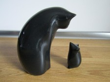 ARTFORUM Perry Lancaster Designer BLACK CAT & MOUSE Ornaments Sculpture 10.5cm