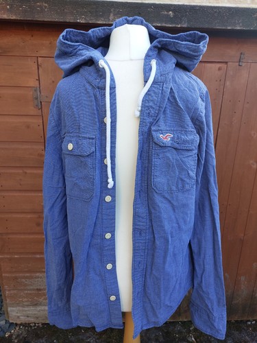 Mens hollister shacket blue - mens,