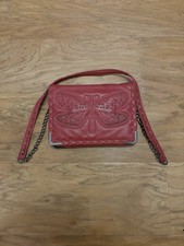 Nica coral red faux leather