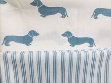 2 * 15cm long x 99cm wide Emily Bond Dachshund & Stripe blue bundle New Fabric