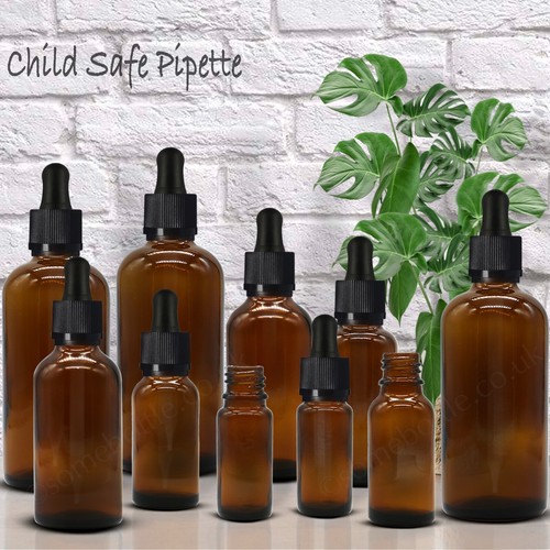 Amber glass dropper - glass, bottle