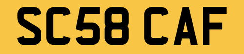 Scaf van reg number - number, sc58