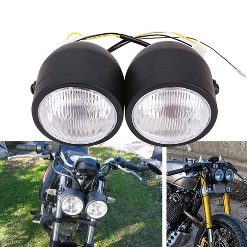 Black twin headlight - 4.5",